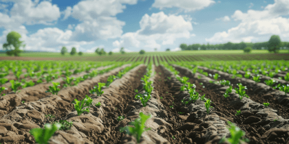 Arable land growing crops