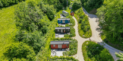 Glamping area in farm
