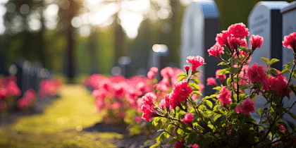 AI depiction of a natural burial site