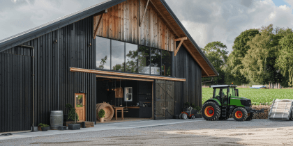 Large barn in a farm