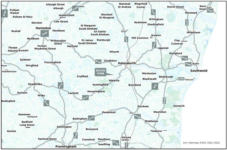 43.2 acres Land, Cookley, Halesworth IP19 - Available