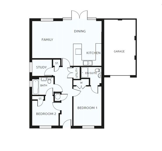 2 bedroom bungalow, Levington Lane, Bucklesham IP10 - Sold STC