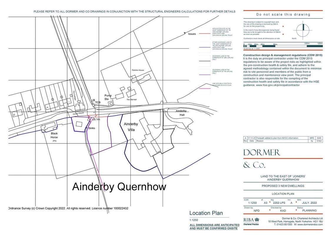  bedroom development plot, Land To The South Of The B6267, Ainderby Quernhow YO7 - Sold STC