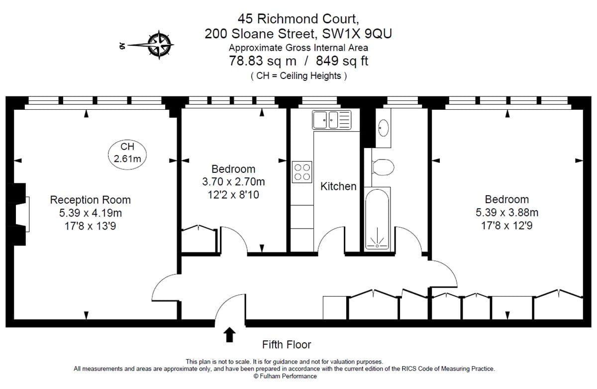 2 bedroom flat, Richmond Court, 200 Sloane Street SW1X - Available