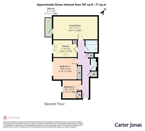 2 bedroom flat, Cunliffe Close, Oxford OX2 - Available